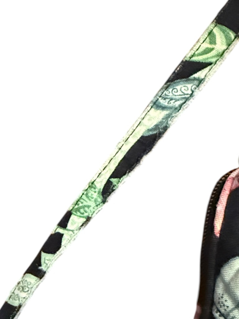 Vera Bradley Botanica Bag & Wallet Set Black Green Floral Quilted USA Retired - Picture 15 of 16